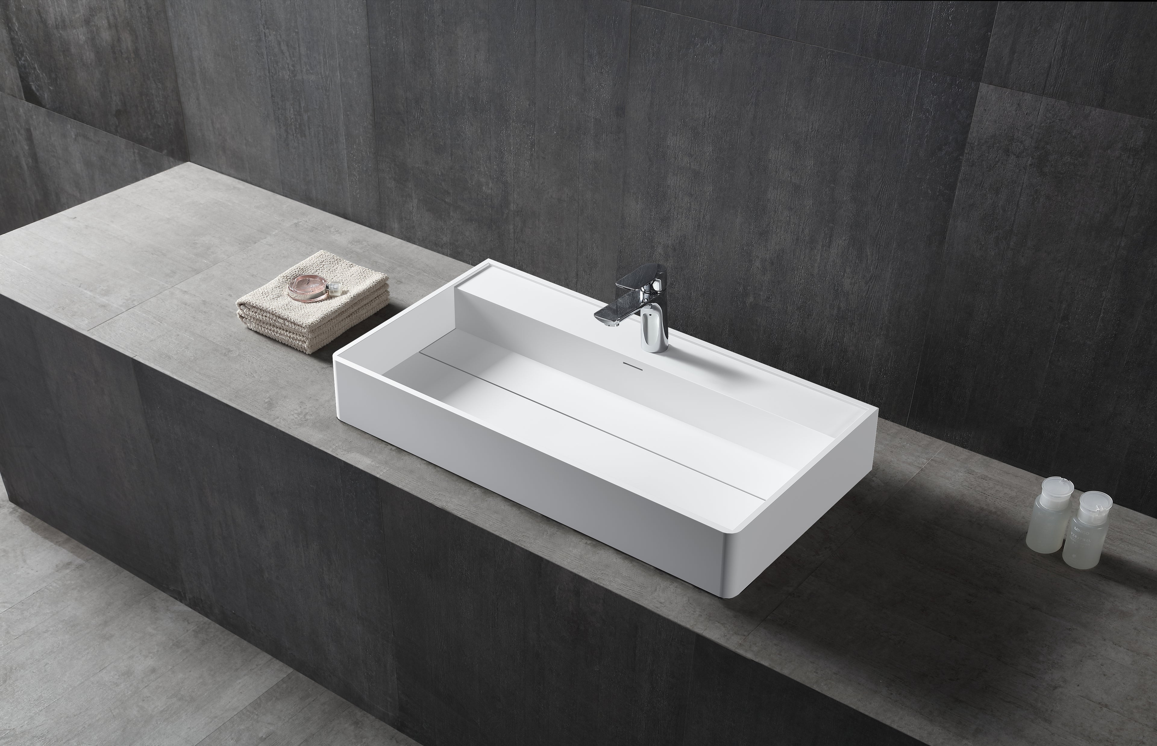 MonBlari XA-G10B solid surface wall-mounted basin