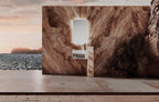 MonBlari XA-G70 solid surface wall-mounted basin front view