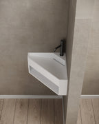 MonBlari XA-G70 solid surface wall-mounted basin side view