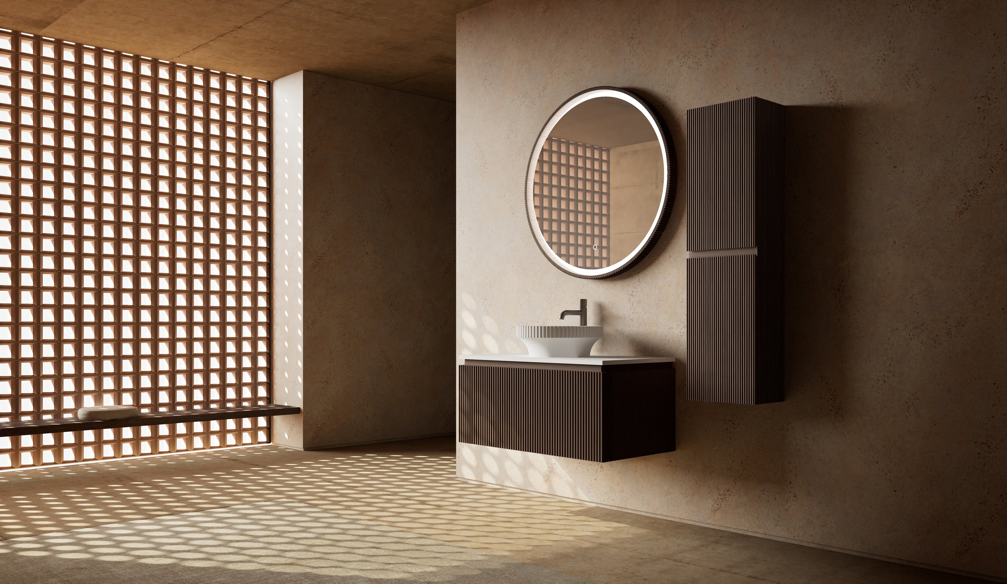 Monblair MW-V0631 vanity units with mirror-800mm side view