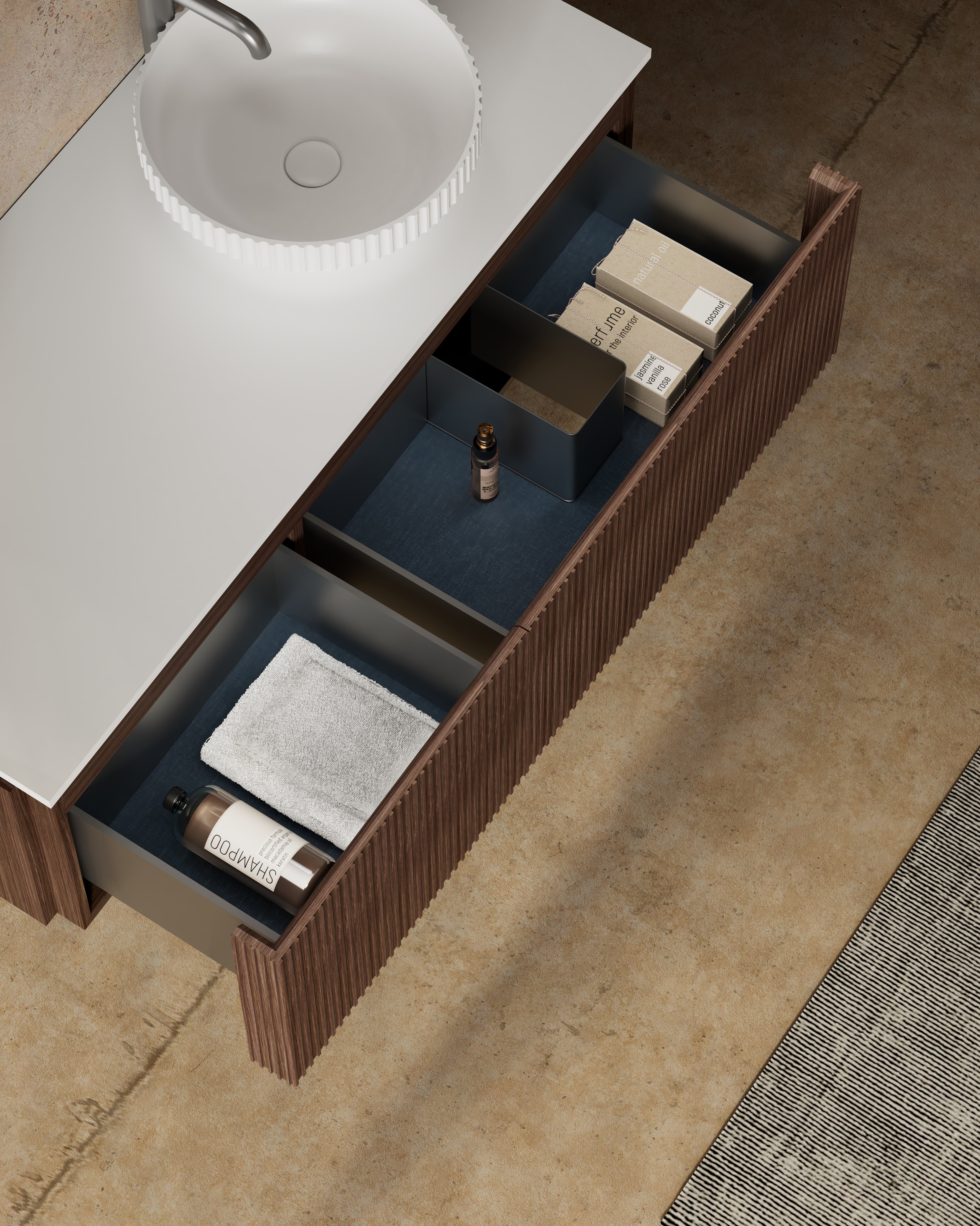 Monblair MW-V0633 Vanity Units with Mirror-1200mm top view close-up