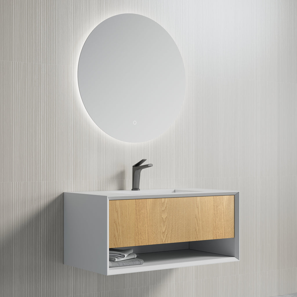Monblari TW-2500 Vanity Units with Mirror - 1000mm - SideView