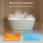 MonBlari TW-6611 Wide Oval Freestanding Bath Soaking Tub