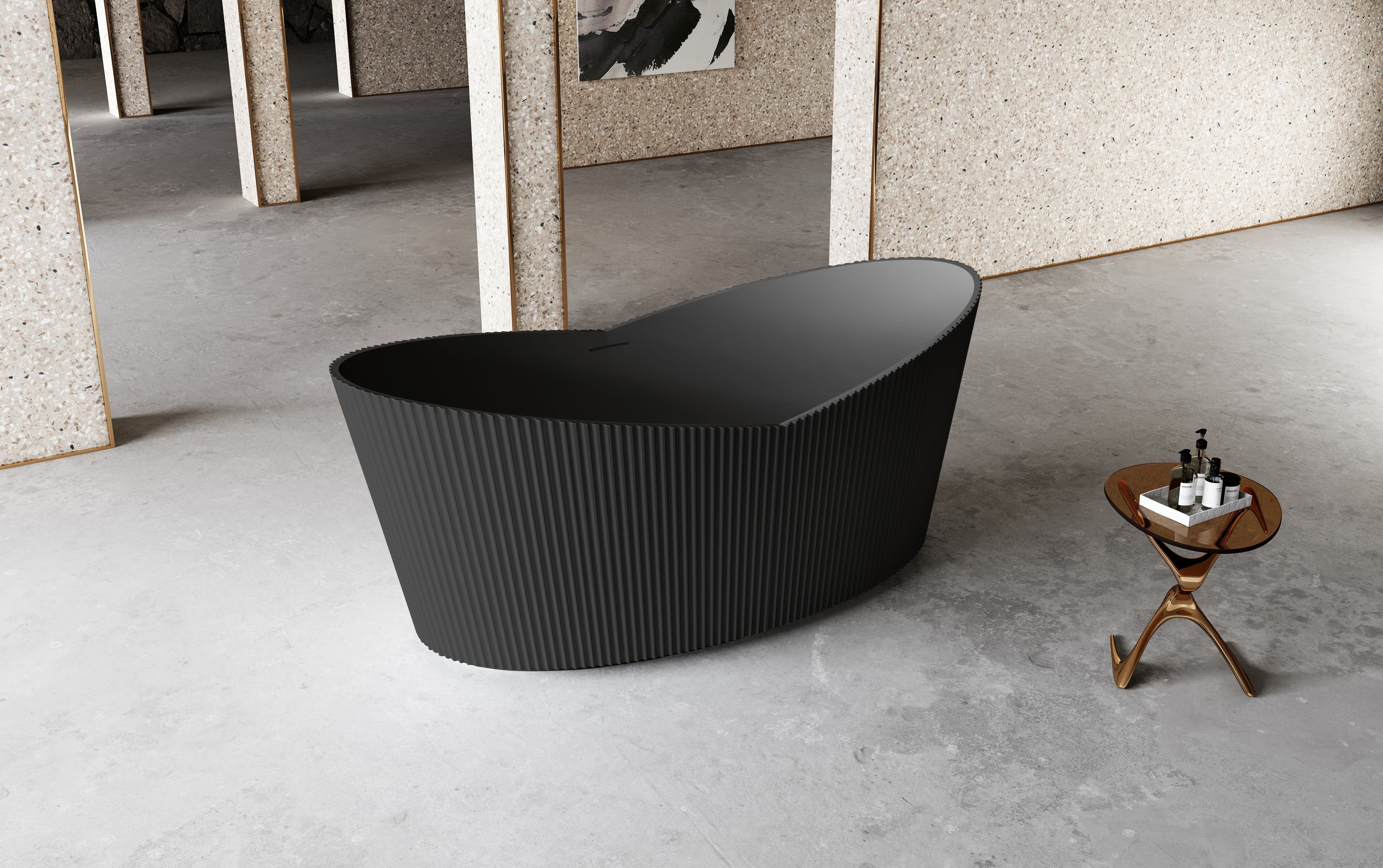 MonBlari TW-7193 Freestanding Bath Left Side Top View