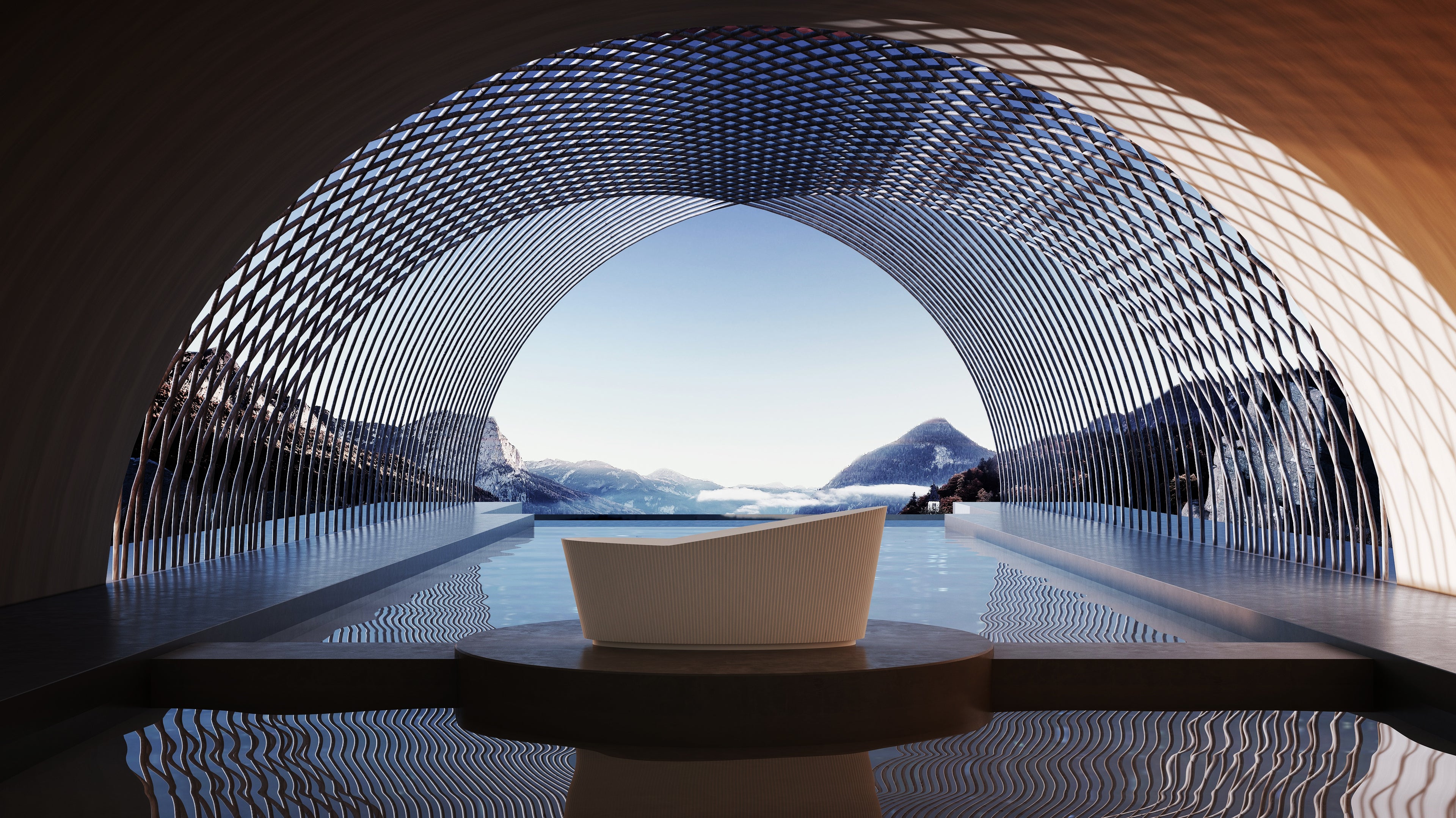 MonBlari TW-7198 Freestanding Bath Front View