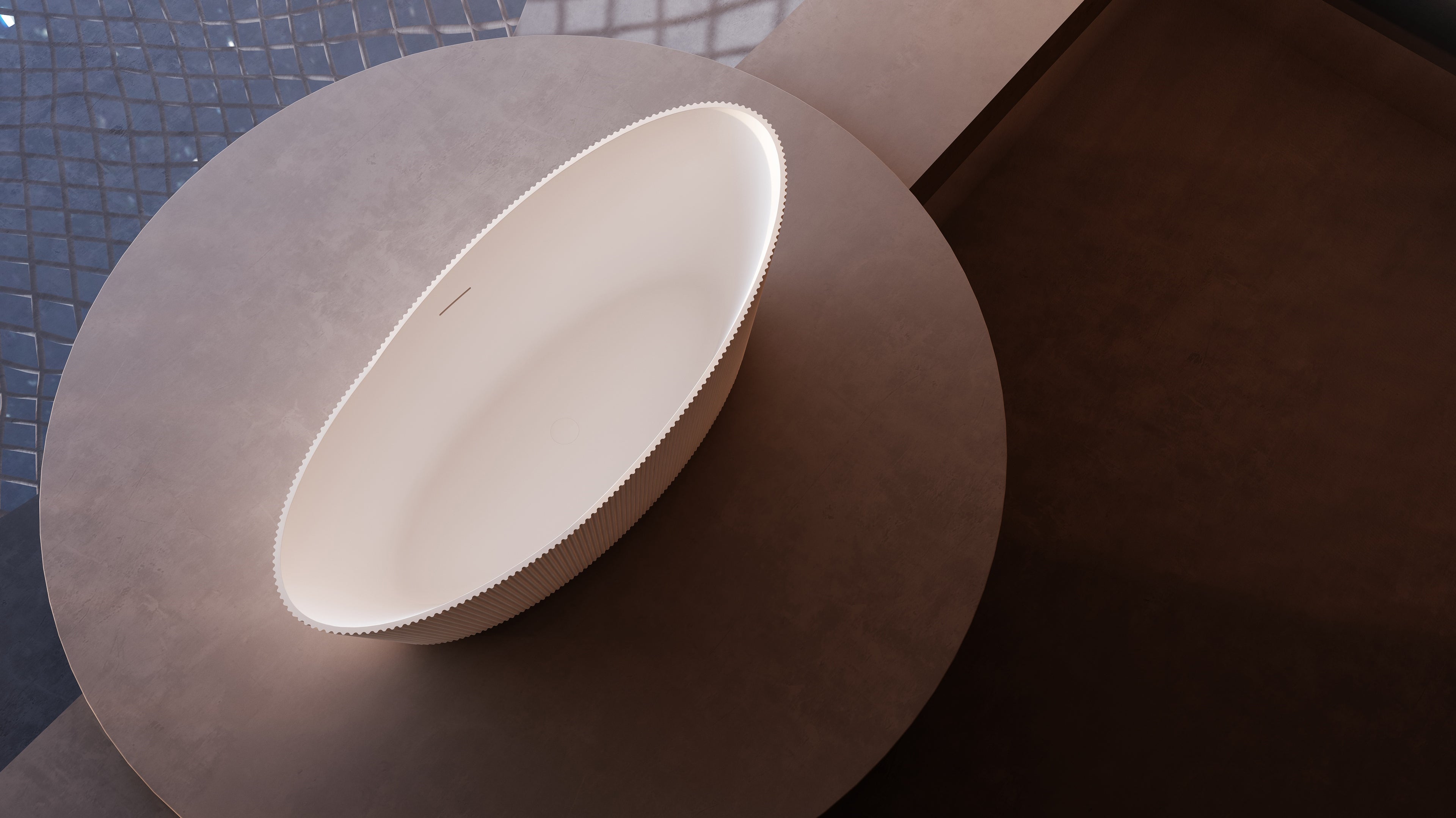 MonBlari TW-7198 Freestanding Bath Left Side Top View Close-up