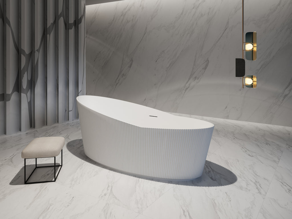 MonBlari TW-7198 Freestanding Bath Diagonal View