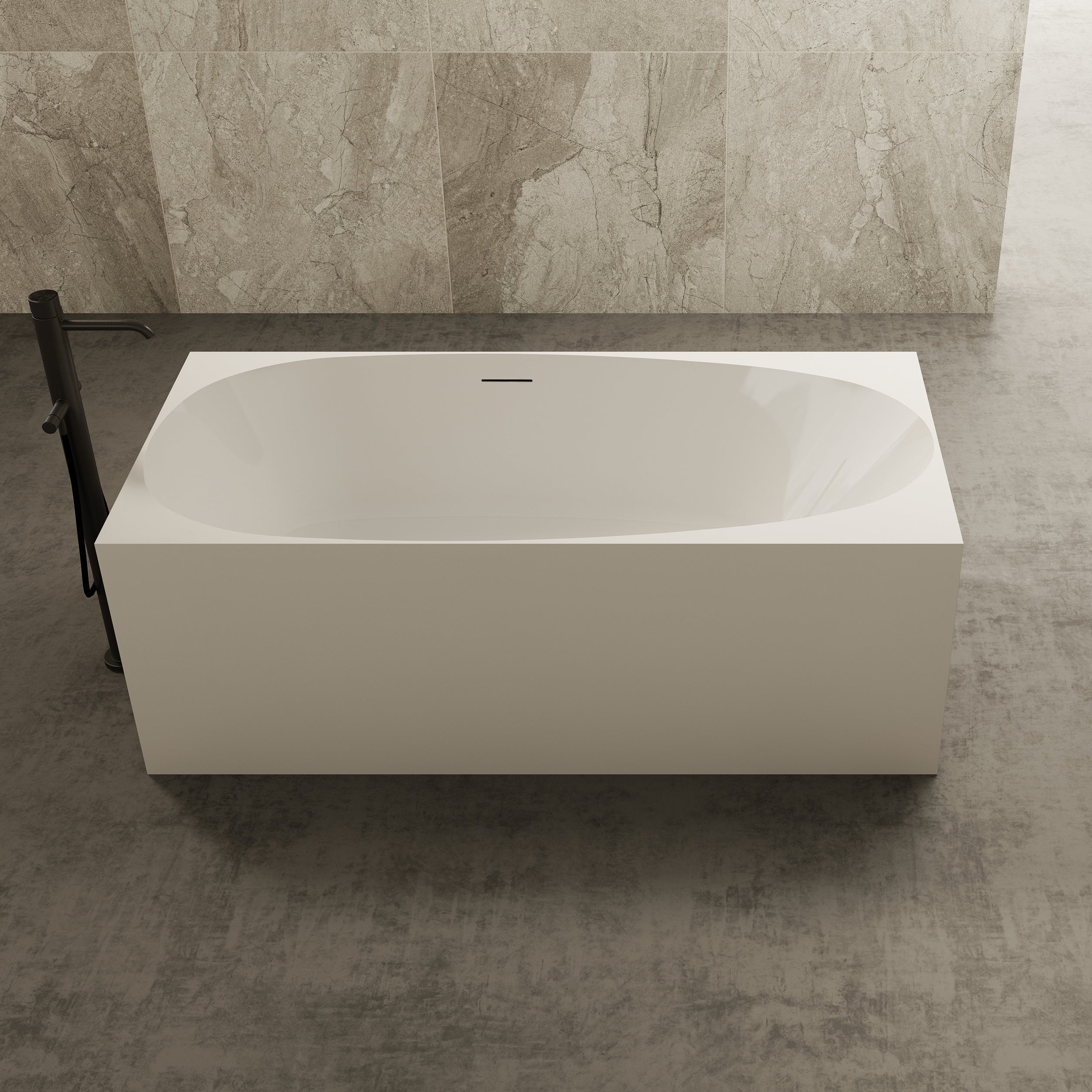  MonBlari TW-7621 Freestanding Bath-FrontTopView