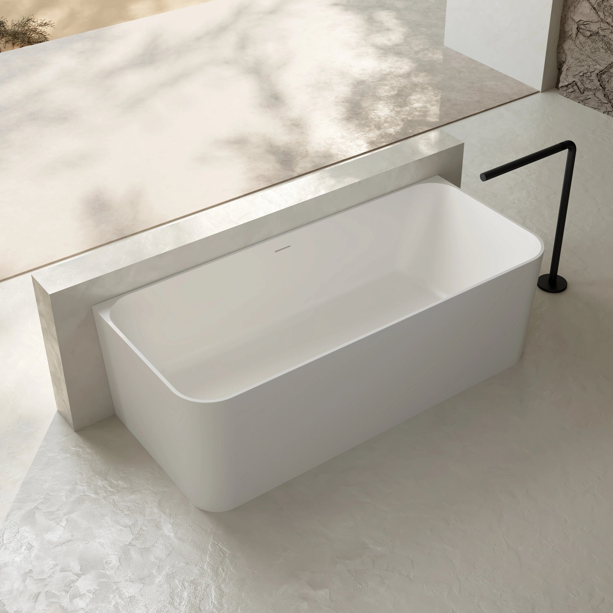 MonBlari TW-8506 Corner Bath-SideTopView