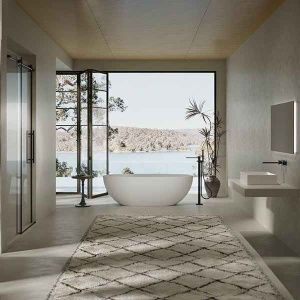 MonBlari TW-8507 Solid Surface Freestanding Soaking Tub