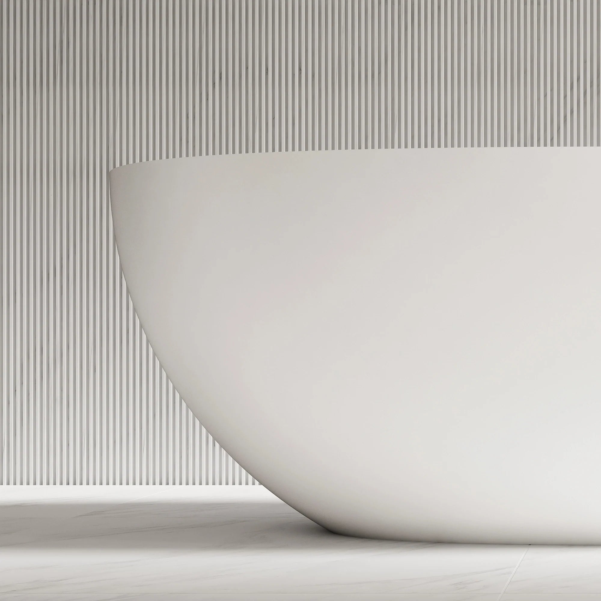 Monblari Tw-8507 White Freestanding Stone Bath 1300mm Secondary image