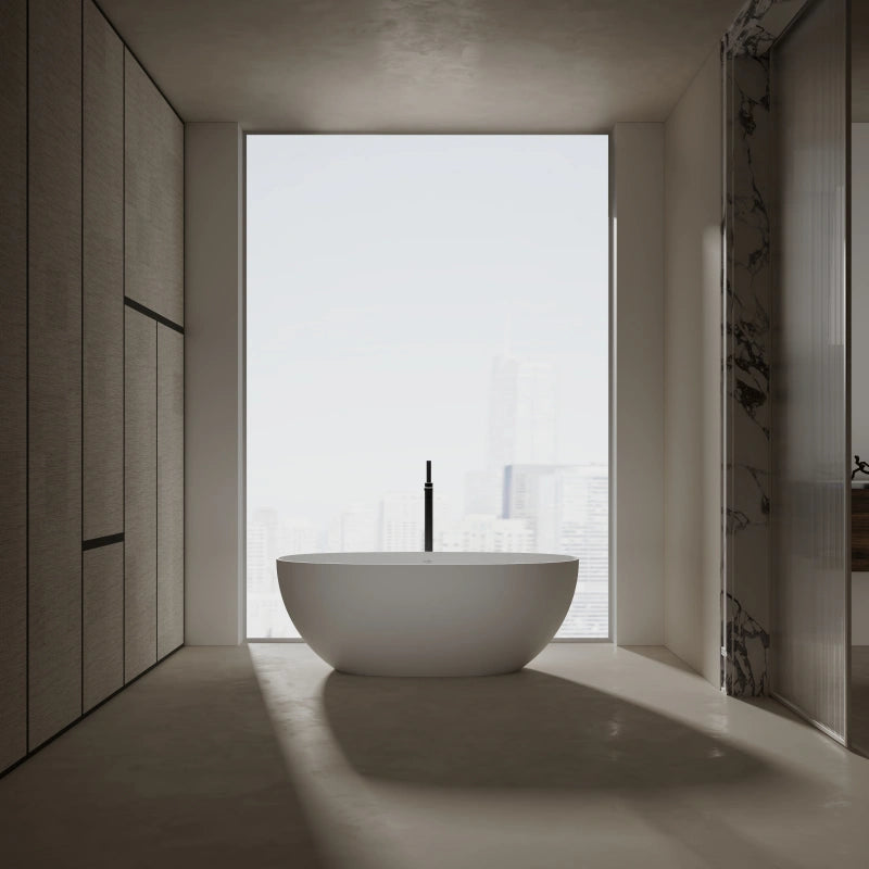 MonBlari TW-8507 Solid Surface Freestanding Soaking Tub