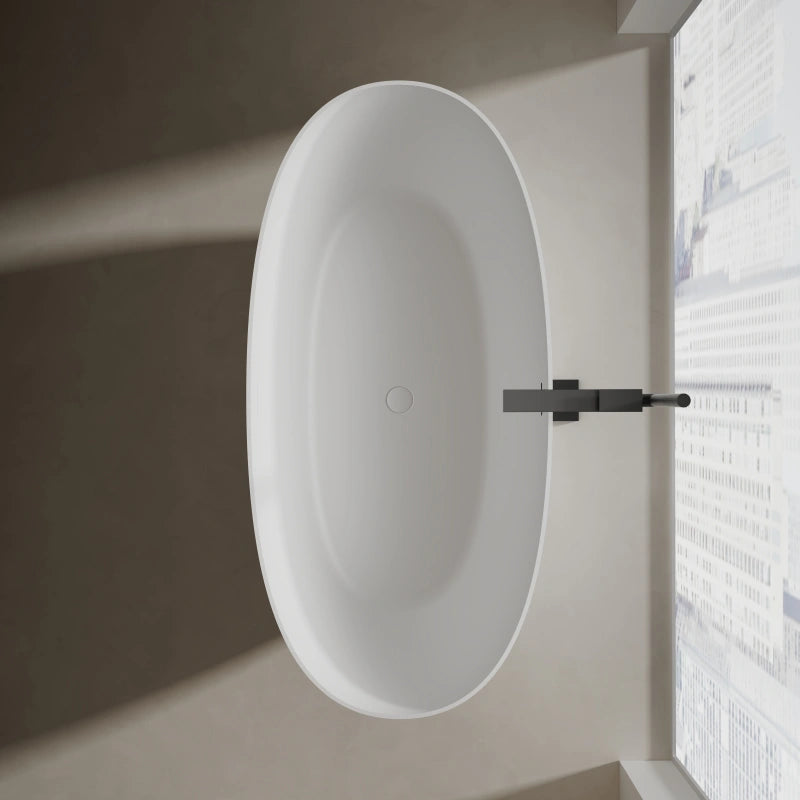 MonBlari TW-8507 Solid Surface Freestanding Soaking Tub