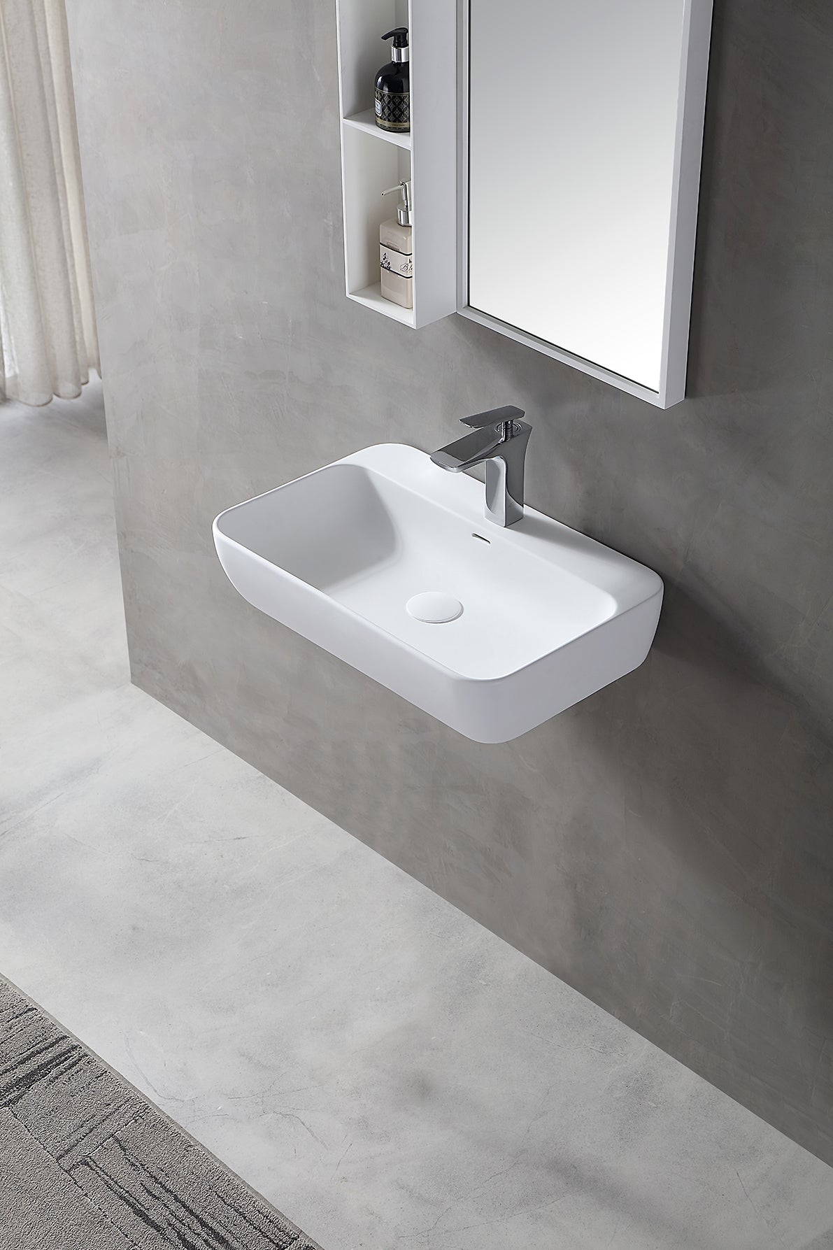 MonBlari TW-G201 Solid Surface Wall-Mounted Bain