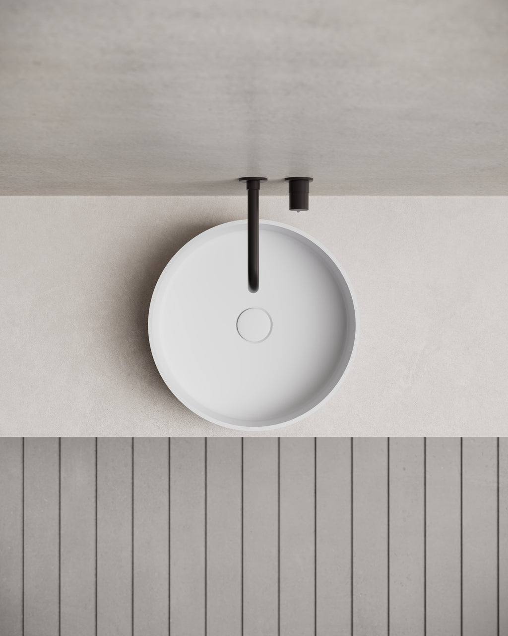 MonBlari TW-A8129 Mineralwerkstoff-Waschbecken