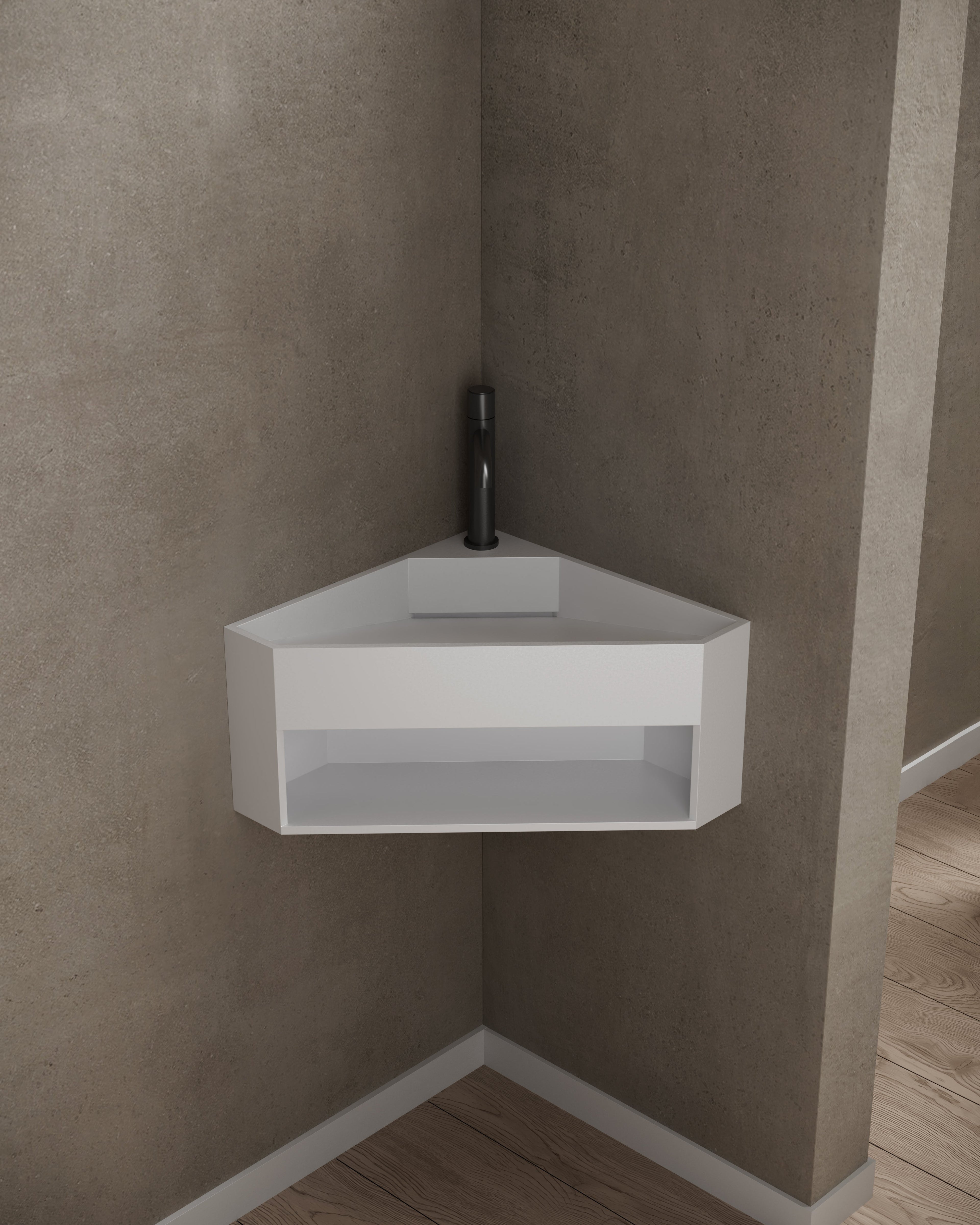 MonBlari XA-G70 Solid Surface Wall-Mounted Basin