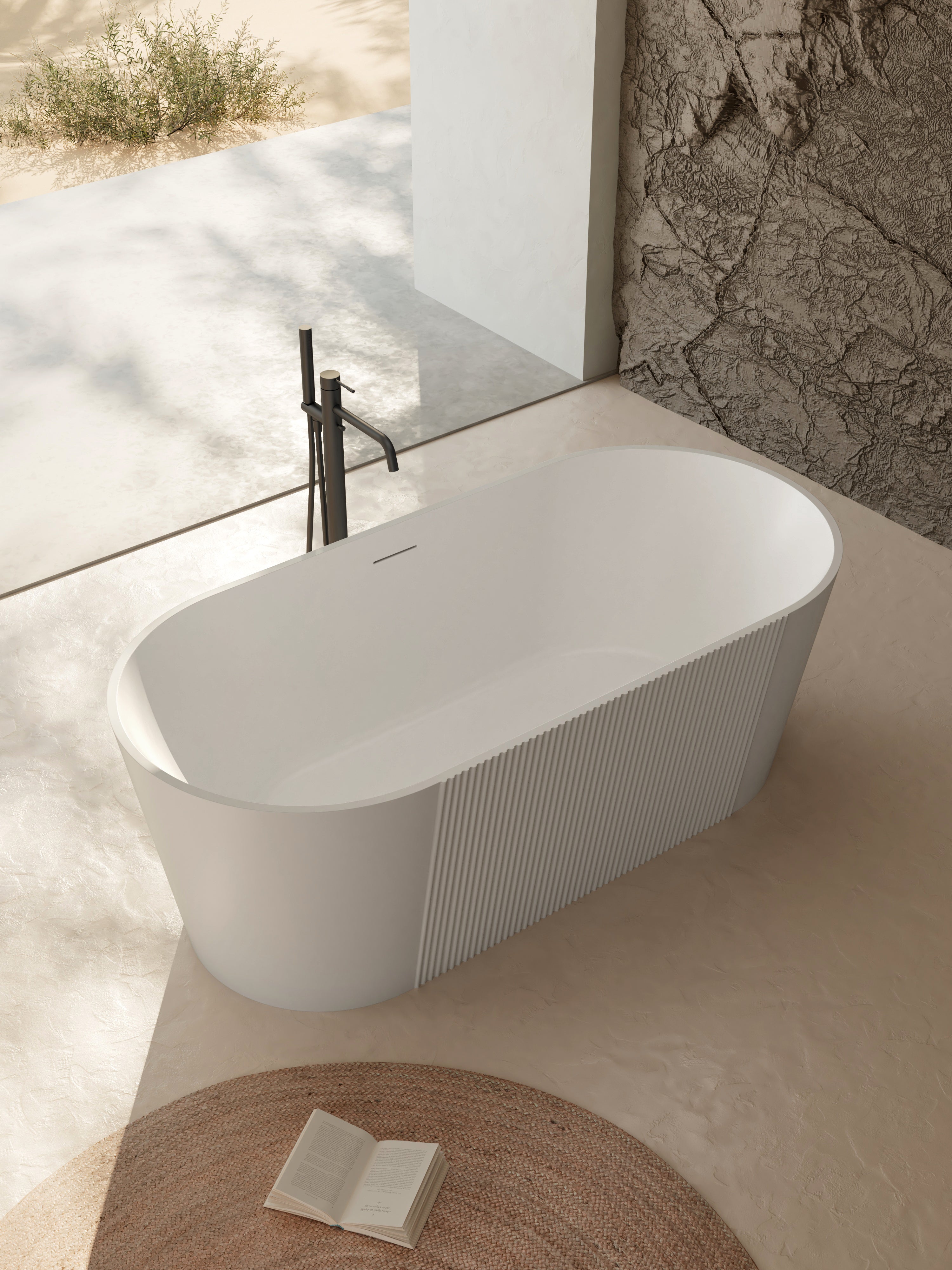 MonBlari XY-2001 Freestanding Bath Diagonal Top View Close-up