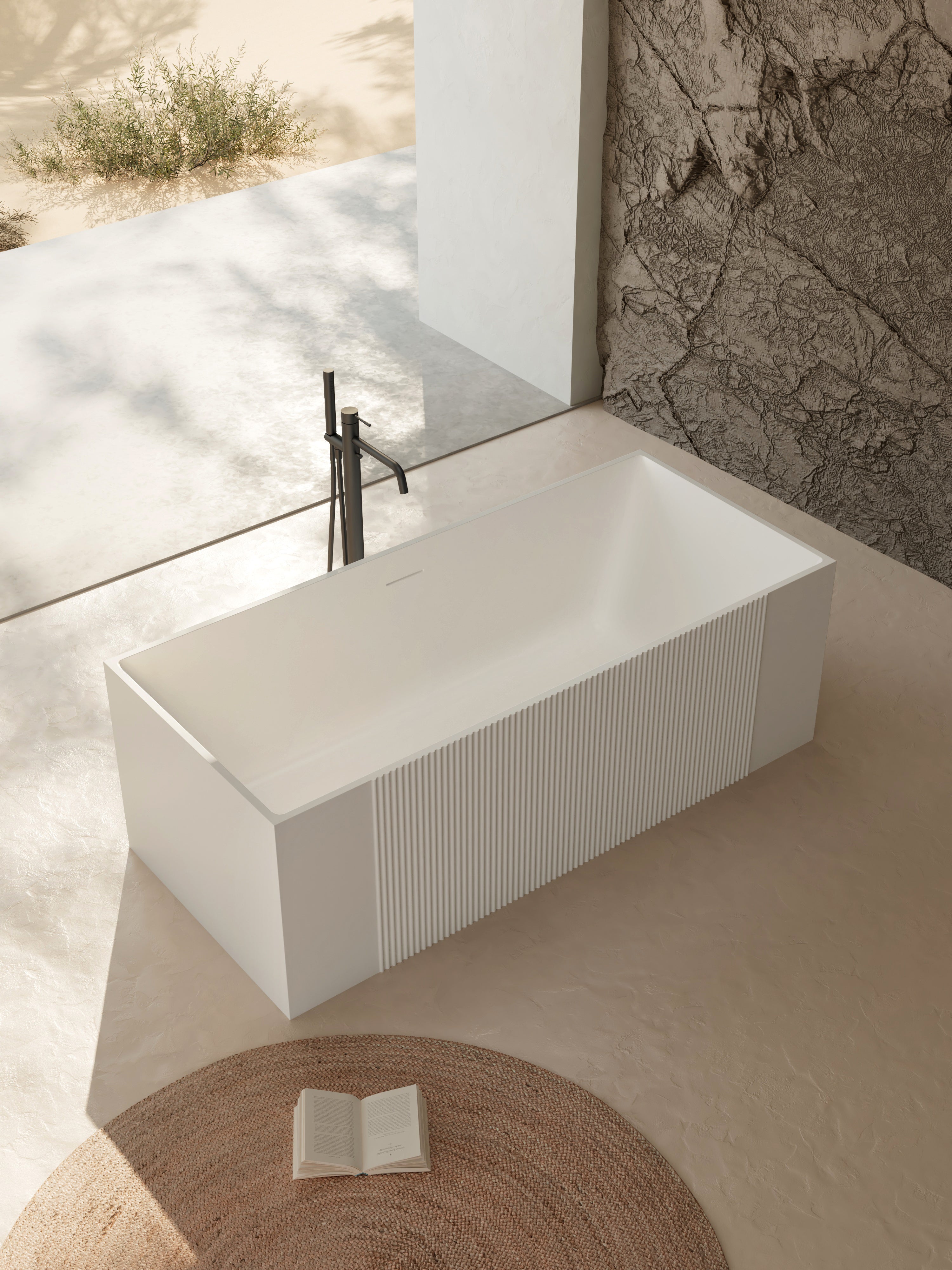 MonBlari XY-2005 Freestanding Bath Diagonal Top View