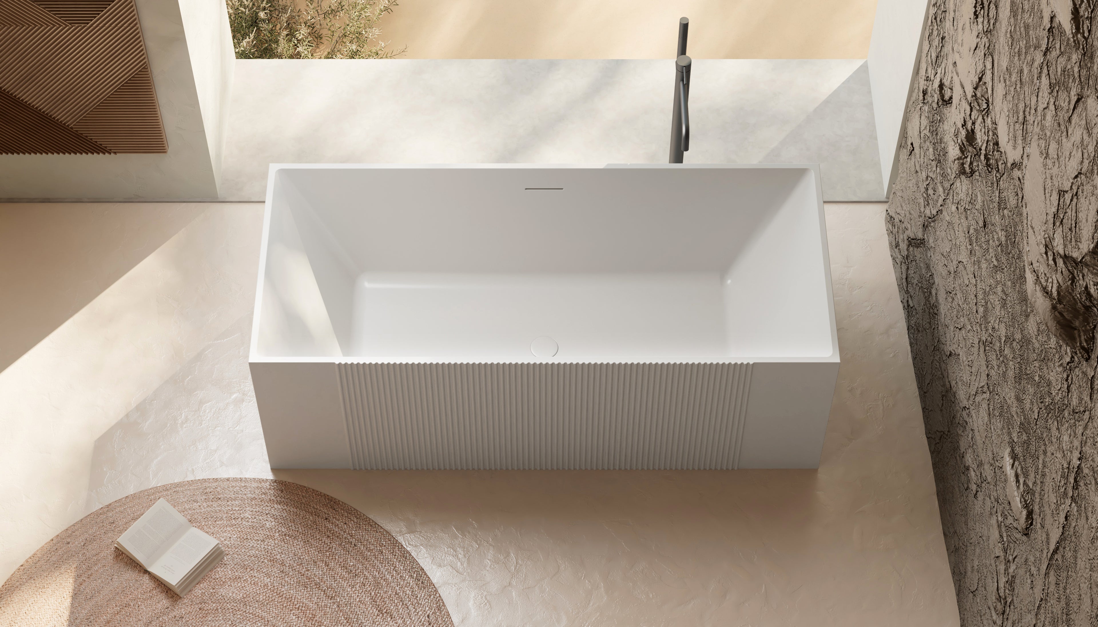 MonBlari XY-2005 Freestanding Bath Front Top View