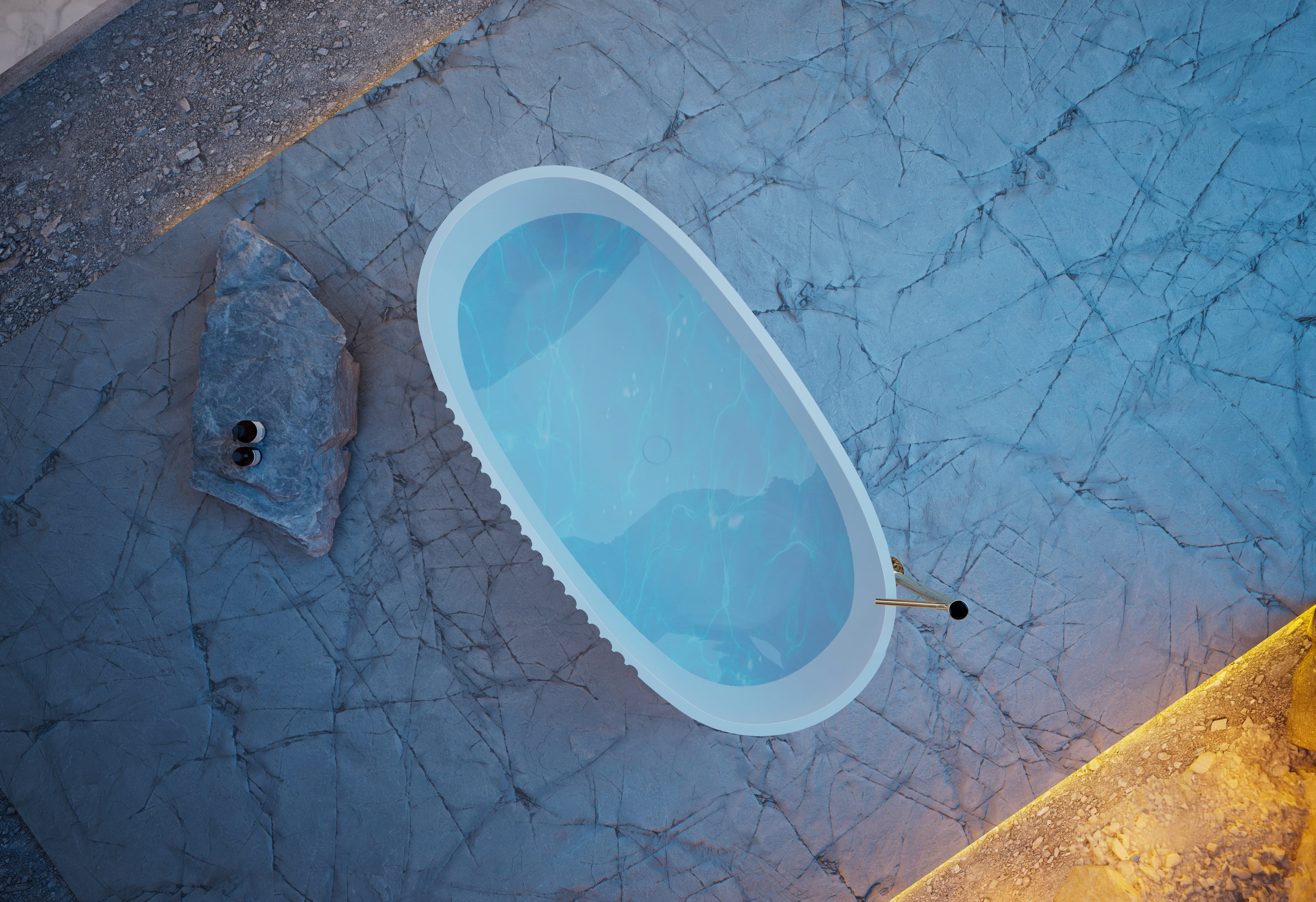 MonBlari XY-5007 Freestanding Bath Top View Close-up