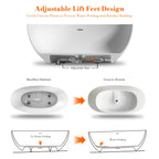 MonBlari TW-8507 Solid Surface Freestanding Soaking Tub
