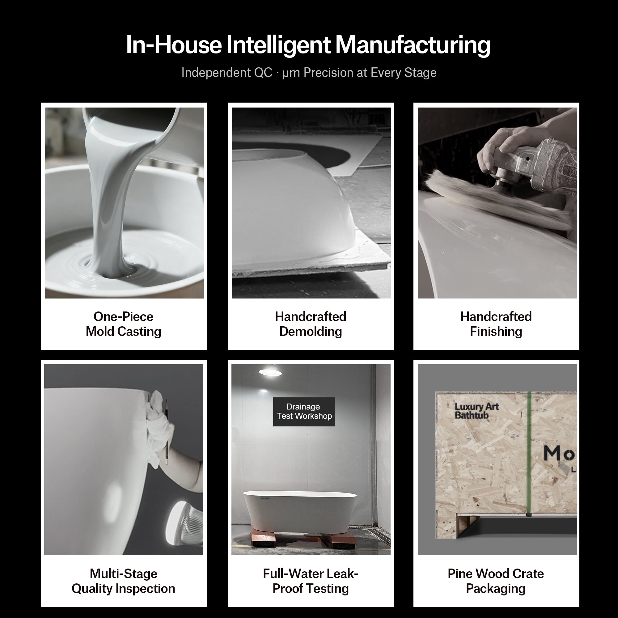 MonBlari TW-8572 Freistehende Badewanne