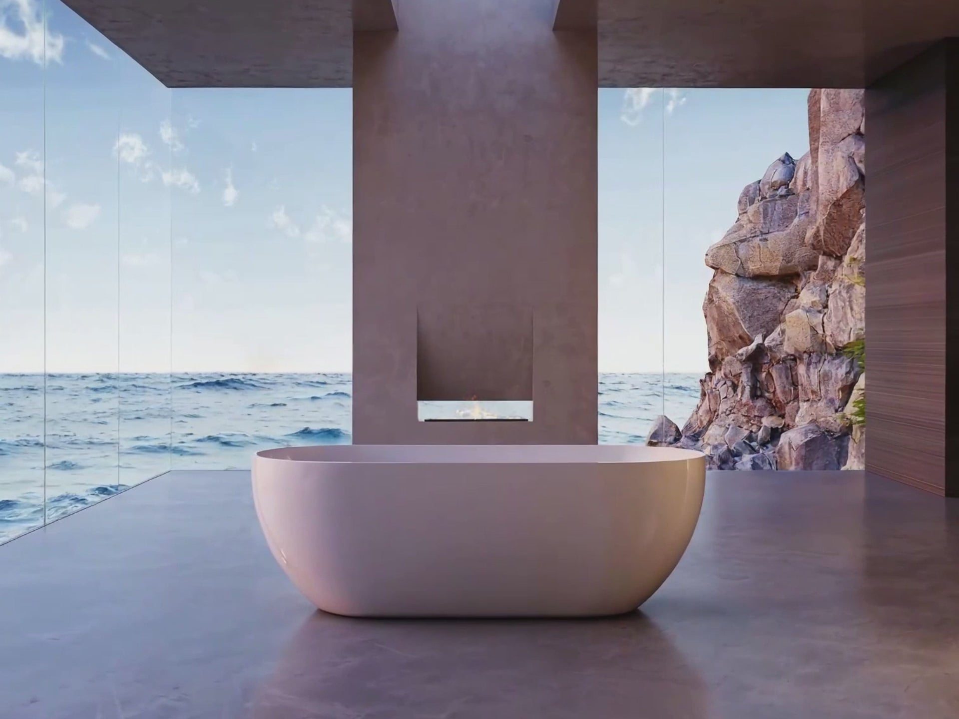 MonBlari TW-7506 Freistehende Badewanne