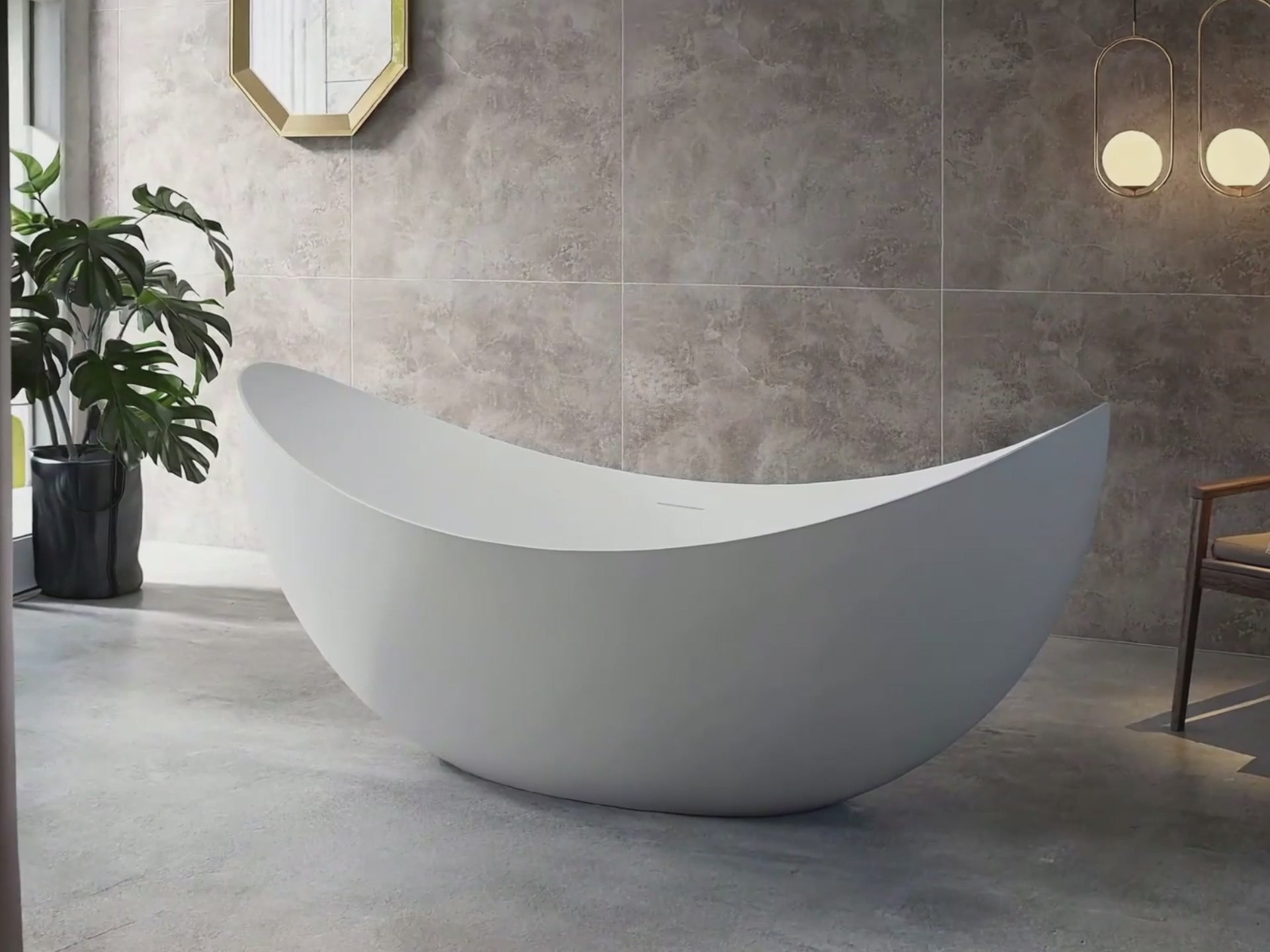 MonBlari TW-7618 Freistehende Badewanne