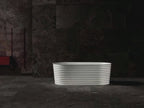 MR-88801 Elliptische freistehende Badewanne aus Solidsurface | MonBlari